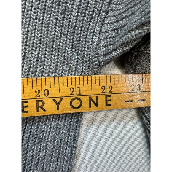 American Eagle Outfitters Mens Cardigan Sweater M/M Gray Cotton Wool Blend Knitw - Picture 5 of 9